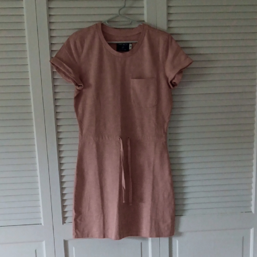 Peach Casual T-Shirt Dress
